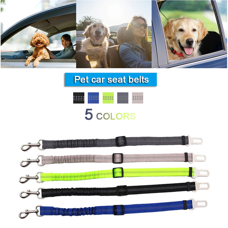 Adjustable Dog Car Seat Belt--Safety Leads