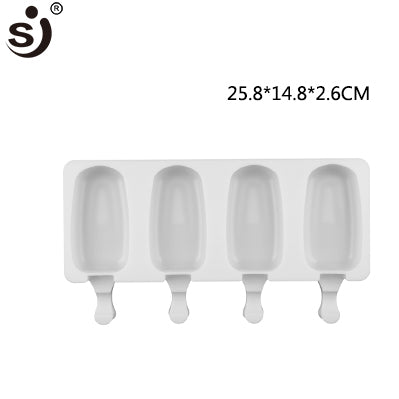 SJ 4 Cavities Silicone Freezer Ice Cream Mold