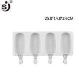 SJ 4 Cavities Silicone Freezer Ice Cream Mold