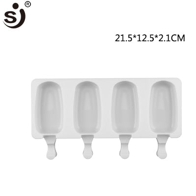 SJ 4 Cavities Silicone Freezer Ice Cream Mold