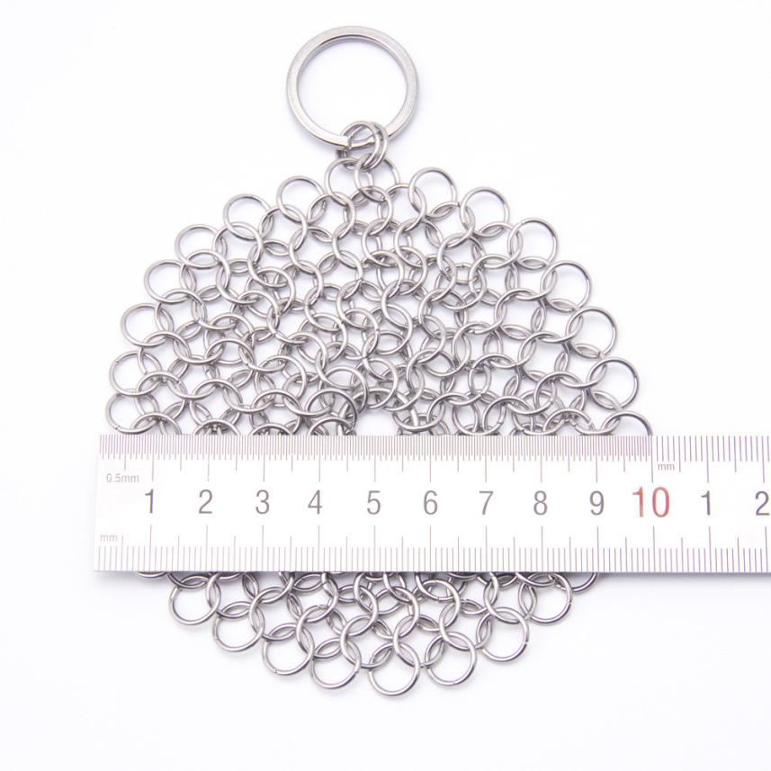 10CM Round 316 Cast Iron Cleaner Kitchen Rust Pot Pans Cleaning Scrubber Steel Rust Remover Scraper Brush Kit Metal Cleaning