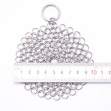 10CM Round 316 Cast Iron Cleaner Kitchen Rust Pot Pans Cleaning Scrubber Steel Rust Remover Scraper Brush Kit Metal Cleaning