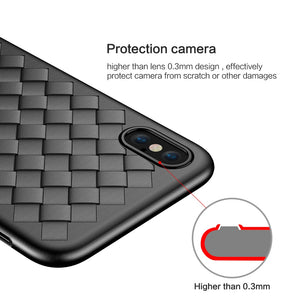 FLOVEME Super Soft Phone Case For iPhone 8 X XS Max Luxury Grid Cases For iPhone 6 6s 7 8 Plus XR XS Cover Silicone Accessories