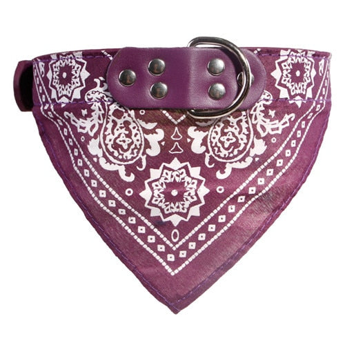 Adjustable Dog Bandana Leather