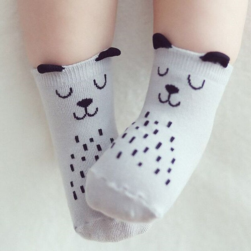 2016 New Spring Baby Socks Newborn Cotton Boys Girls Cute Toddler Asymmetry Anti-slip Socks