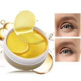 24K Gold Eye Masks 60pcs Collagen Eye Mask Ageless Sleep Mask Hydrogel Eye Patches Pads Dark Circles Moisturizing Face Mask Care