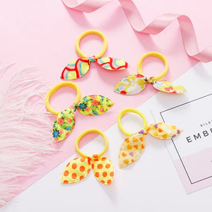 New 5PCS/Lot Fashion Rabbit Elastic Hair Bands Hair Accessories For Girls