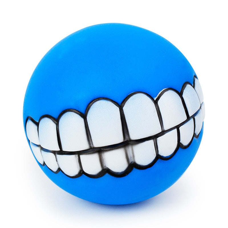 Funny Pets Dog Puppy Cat Ball Teeth Toy PVC Chew Sound Dogs Play Fetching Squeak Toys Pet Supplies