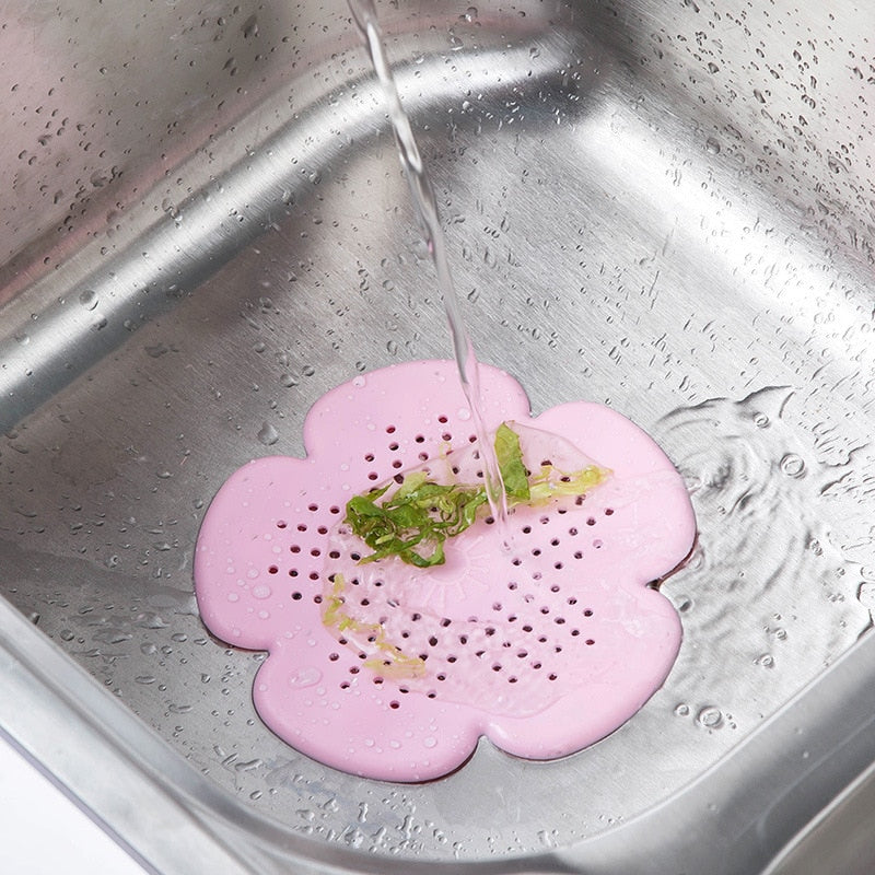 FUNBAKY Flower Star Mesh Kitchen Silicone Sink Strainer Colander Bathroom Kitchen Accesories Gadgets