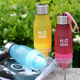 650ml H2O Lemon Juice Water Bottle Fruit Infuser Drinkware For Outdoor Sports My Shaker Bottle BPA Free