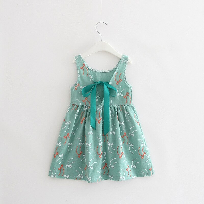 Summer Girl Dress Children Cotton Sleeveless Dresses Cherry Print Kids Dress for Girls Fashion Girls Clothing