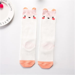 1 Pair Unisex Lovely Cute Cartoon Fox Kids baby Socks Knee Girl