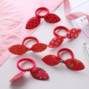 New 5PCS/Lot Fashion Rabbit Elastic Hair Bands Hair Accessories For Girls