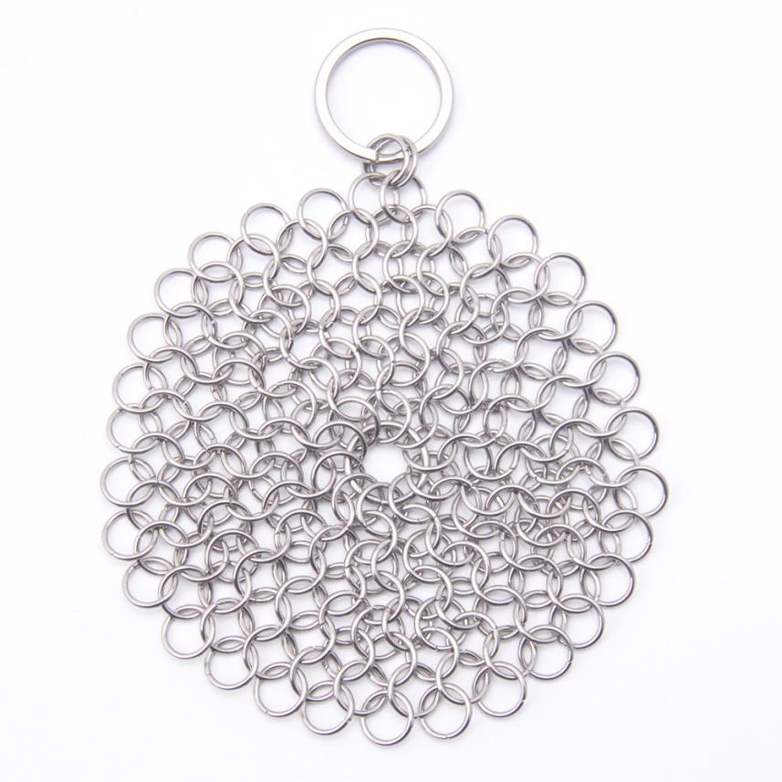 10CM Round 316 Cast Iron Cleaner Kitchen Rust Pot Pans Cleaning Scrubber Steel Rust Remover Scraper Brush Kit Metal Cleaning