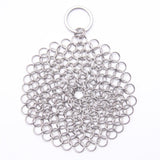 10CM Round 316 Cast Iron Cleaner Kitchen Rust Pot Pans Cleaning Scrubber Steel Rust Remover Scraper Brush Kit Metal Cleaning