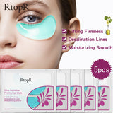 10pcs=5pack Olive Collagen Eye Mask Face Skin Care Argireline Firming Ageless Anti Aging Eye Bag Dark Circles Puffiness Eye Care