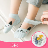 5 Pair=10PCS/lot Cut Dot Kids Socks Summer Thin Comfortable Breathable Cotton Fashion Baby Socks Toddler Girls for 0~6 Year