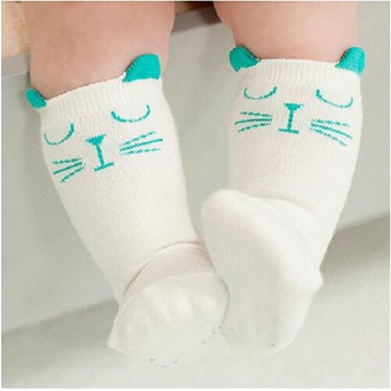 1 Pair Unisex Lovely Cute Cartoon Fox Kids baby Socks Knee Girl