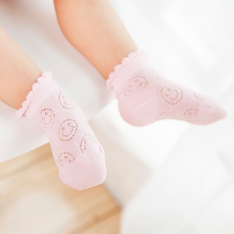 10pc/lot(5 Paris) Summer Baby Socks Mesh Thin 100%cotton Unisex Infant Socks Short Breathable Children's Socks for 0-3Years