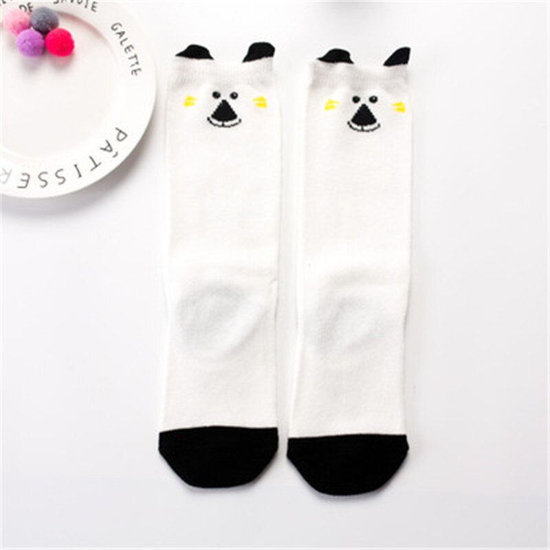 1 Pair Unisex Lovely Cute Cartoon Fox Kids baby Socks Knee Girl