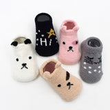 Non-slip Baby Socks Autumn Winter Coral Fleece Socks Warm Toddler Boy Girls Floor Socks Infant Clothing Accessories Thicken