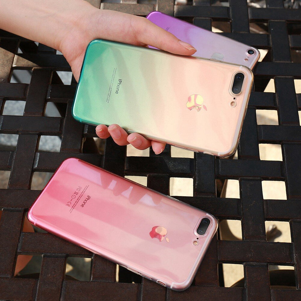 KISSCASE Colorful Phone Case For iPhone 6 6s 7 8 Plus X Xr Xs Max Ultra Thin Soft TPU Back Cases For iPhone 5s 5 SE Cover Conque