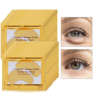 Gold Eye Masks Crystal Collagen Eye Mask Gel  Patches for Eye Ageless Anti-Wrinkle Remove Black Eye Care Face Masks 8/10/15Pairs