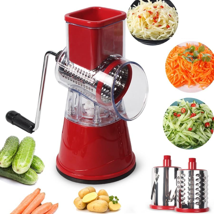 DUOLVQI Manual Vegetable Cutter Slicer Kitchen Accessories Multifunctional Round Mandoline Slicer Potato Cheese Kitchen Gadgets