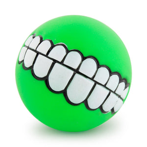 Funny Pets Dog Puppy Cat Ball Teeth Toy PVC Chew Sound Dogs Play Fetching Squeak Toys Pet Supplies