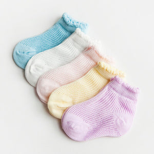 10pc/lot(5 Paris) Summer Baby Socks Mesh Thin