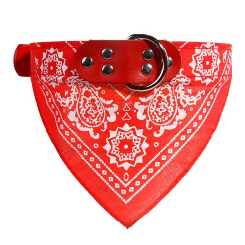 Adjustable Dog Bandana Leather