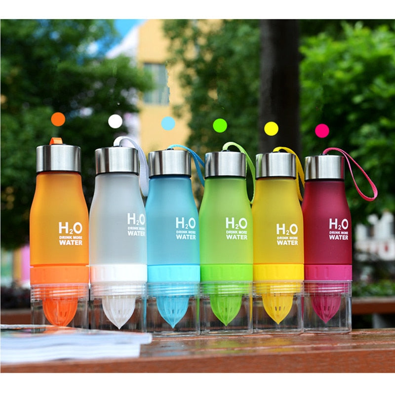 650ml H2O Lemon Juice Water Bottle Fruit Infuser Drinkware For Outdoor Sports My Shaker Bottle BPA Free