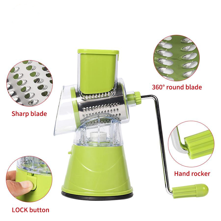 DUOLVQI Manual Vegetable Cutter Slicer Kitchen Accessories Multifunctional Round Mandoline Slicer Potato Cheese Kitchen Gadgets