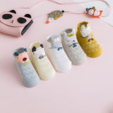 YWHUANSEN 5 Pairs/lot Summer Mesh Socks For Newborns Baby Cute Cartoon