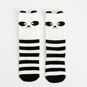 1 Pair Unisex Lovely Cute Cartoon Fox Kids baby Socks Knee Girl