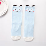 1 Pair Unisex Lovely Cute Cartoon Fox Kids baby Socks Knee Girl