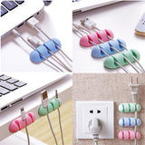 2PCS Self Stick Headphone Headset Wire Wrap Rack Organizer Cable Holder Table Desk Cord Winder Collector Silicone Self Adhesive