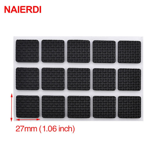 NAIERDI 1-24PCS Self Adhesive Furniture Leg Feet Table Protector Hardware
