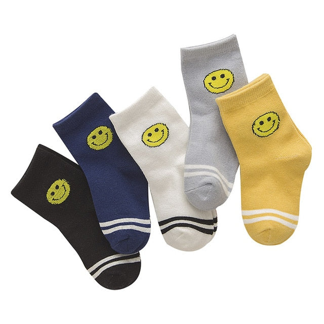 5 Pair/lot New Soft Cotton Boys Girls Cute Socks