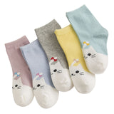 5 Pair/lot New Soft Cotton Boys Girls Cute Socks