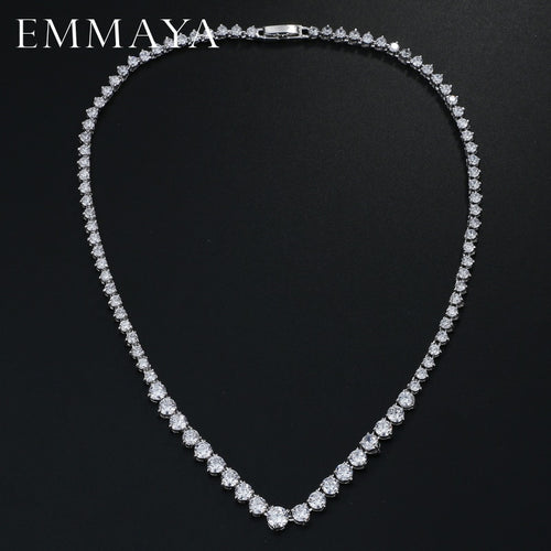 Zircons Stunning Round CZ Crystal Necklaces