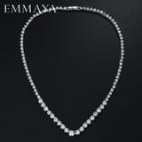 Zircons Stunning Round CZ Crystal Necklaces