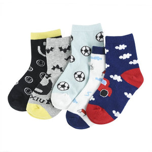 5 Pair/lot New Soft Cotton Boys Girls Cute Socks