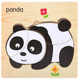 1Pcs Cartoon Wooden Animal and Transportation 3d Puzzle