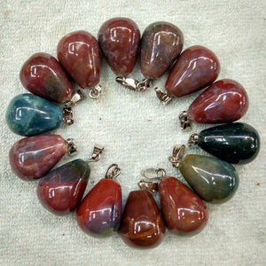 Natural stone water drop  pendants Charms fit