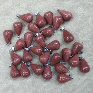 Natural stone water drop  pendants Charms fit